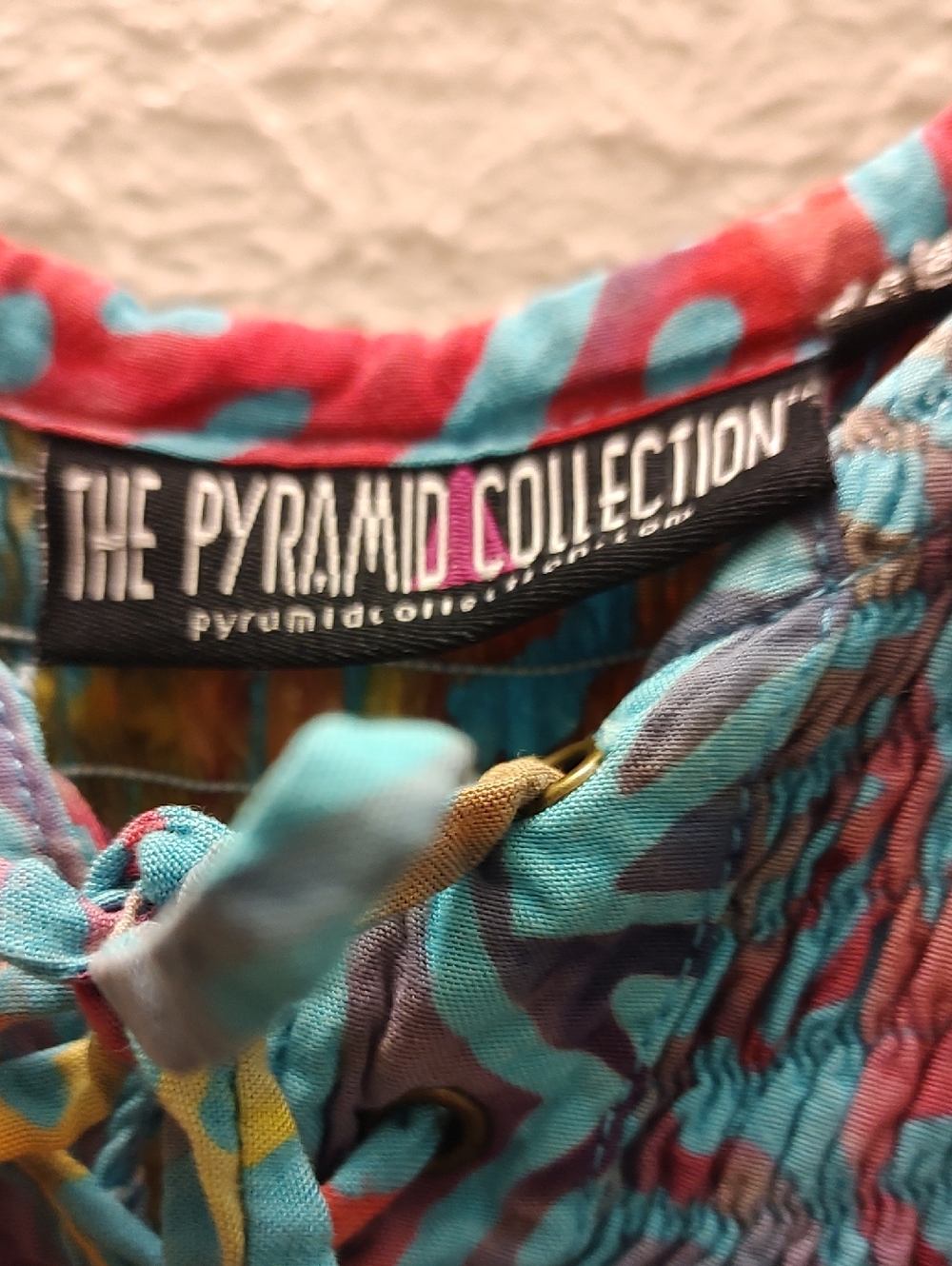 The Pyramid Collection Teal Multicolor Tie-Dye Maxi Dress - Picture 3 of 5